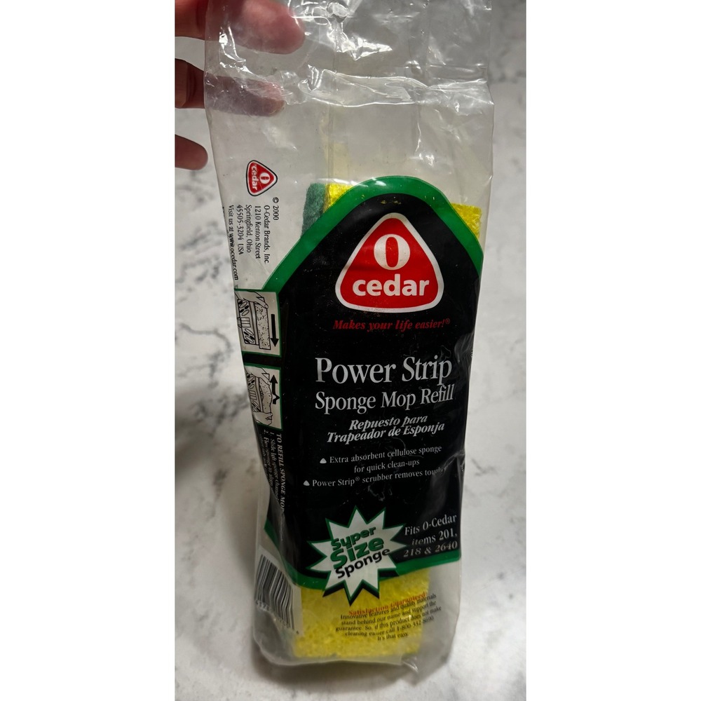 Vintage O-Cedar Power Strip Super Size Sponge Mop Refill #201 #218 #2640 NOS